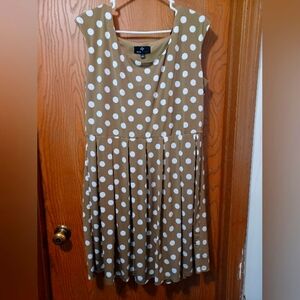 RONNI NICOLE Vintage Polka Dot Sleeveless Pleated Hem Dress